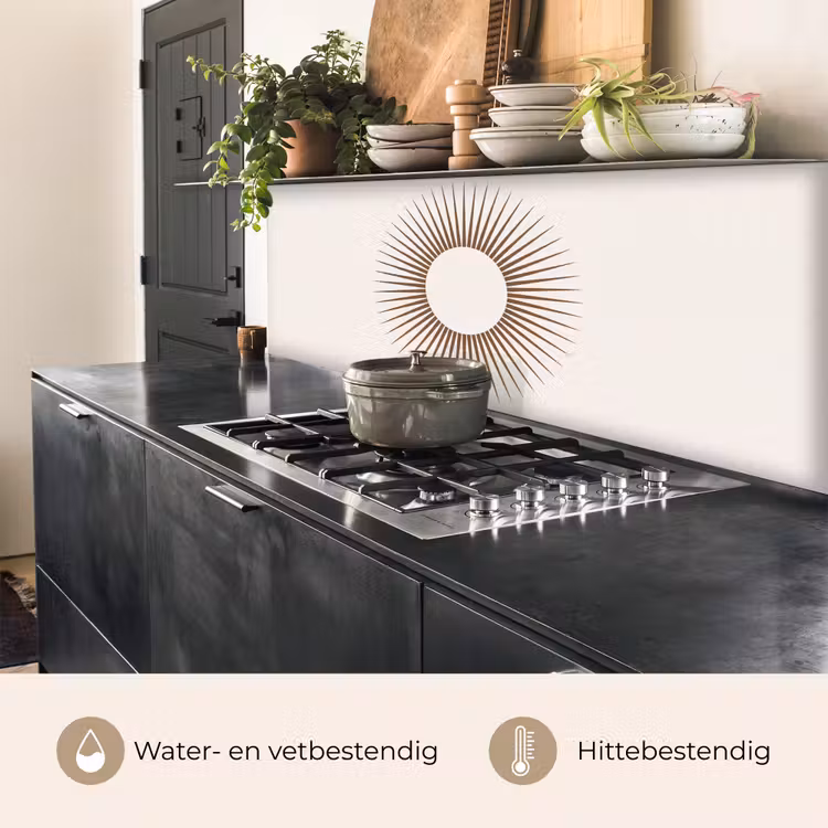 Keuken achterwand - Abstract - Zon - Symbool - Modern - Beige — 5