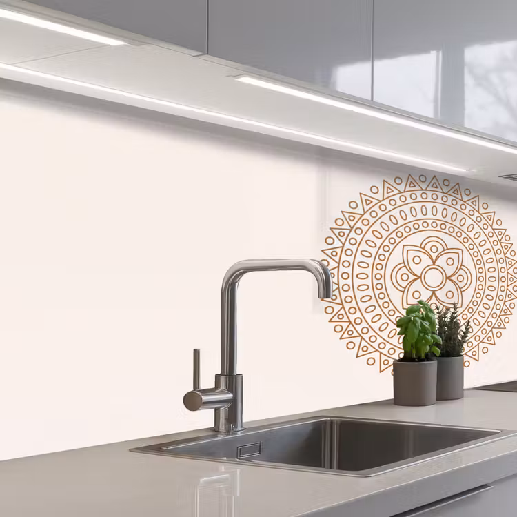 Keuken achterwand - Mandala - Geometrisch - Abstract - Oosters - Bruin — 2