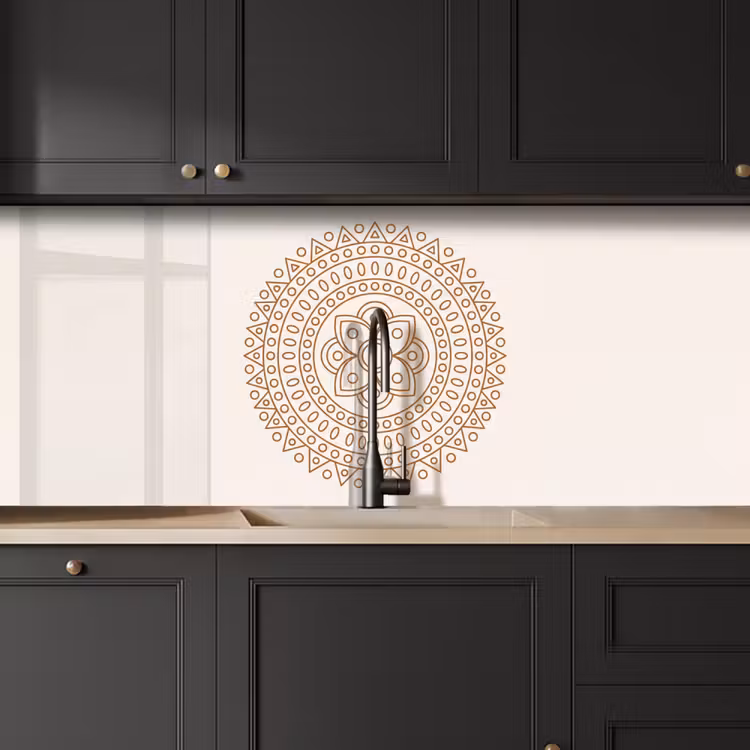 Keuken achterwand - Mandala - Geometrisch - Abstract - Oosters - Bruin — 6