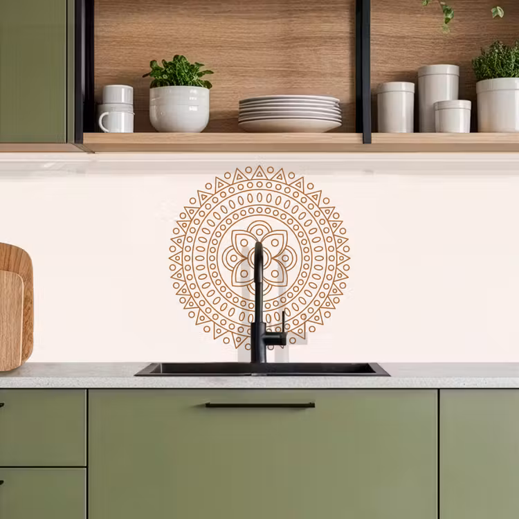 Keuken achterwand - Mandala - Geometrisch - Abstract - Oosters - Bruin — 8