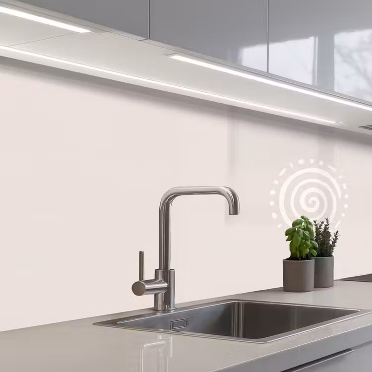 Keuken achterwand - Symbool - Spiraal - Abstract - Minimalistisch - Beige — 2