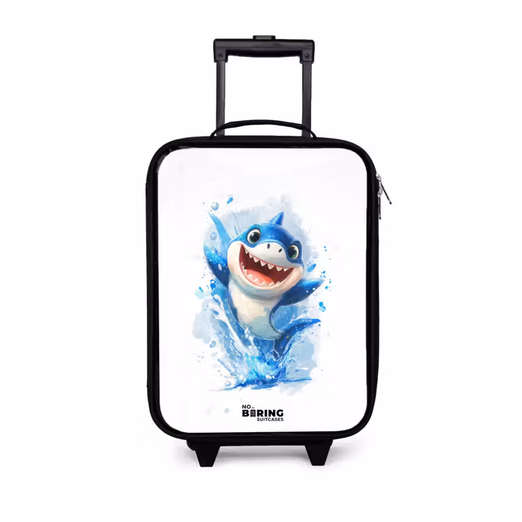 Kinderkoffers met naam - Haai - Tanden - Water — 1