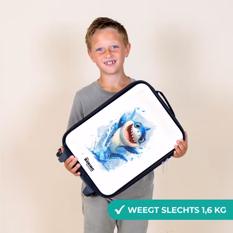 Kinderkoffers met naam - Haai - Tanden - Water — 3