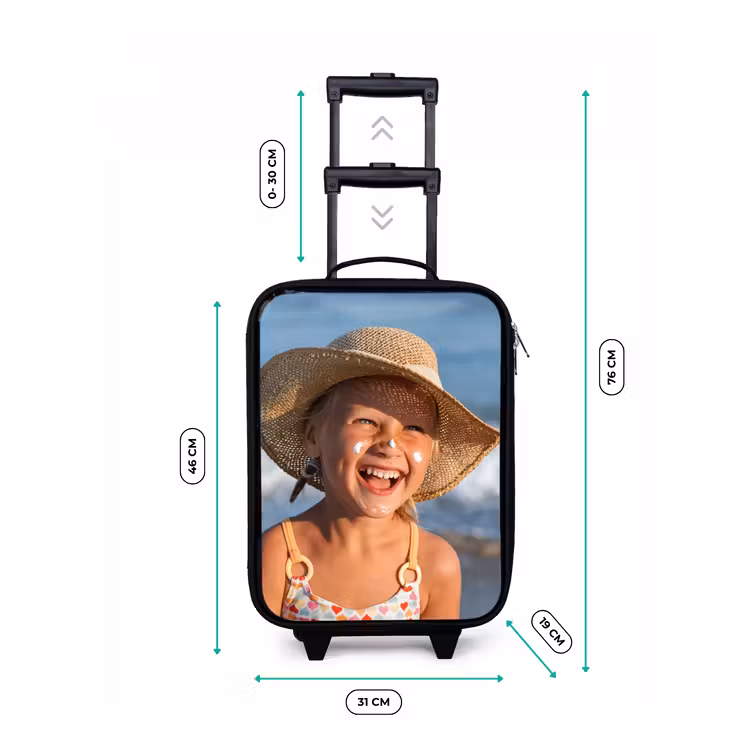 Kinderkoffer met eigen foto - zwart — 2