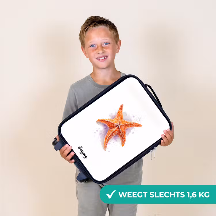 Kinderkoffers met naam - Oranje Zeester Illustratie — 3