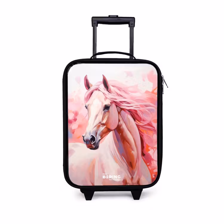 Kinderkoffer - Pastel roze paard — 1