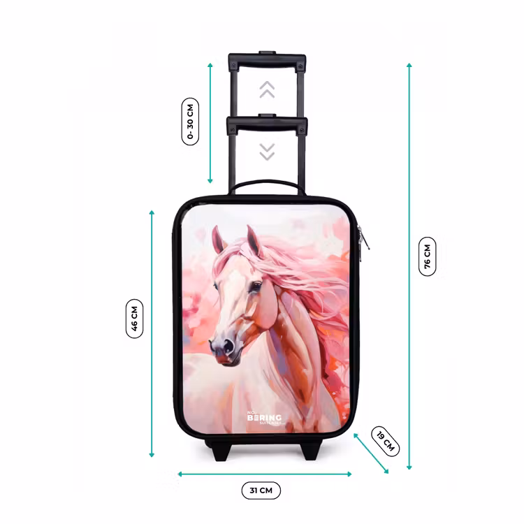 Kinderkoffer - Pastel roze paard — 7