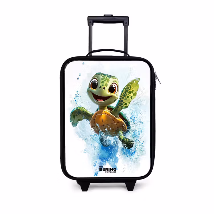 Kinderkoffers met naam - Schildpad - Water - Groen — 1