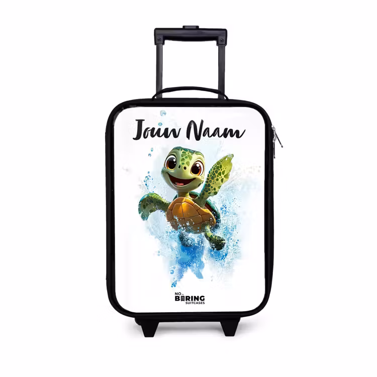 Kinderkoffers met naam - Schildpad - Water - Groen — 1