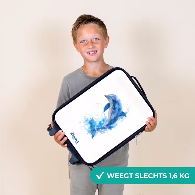 Kinderkoffers met naam - Springende blauwe dolfijn — 3