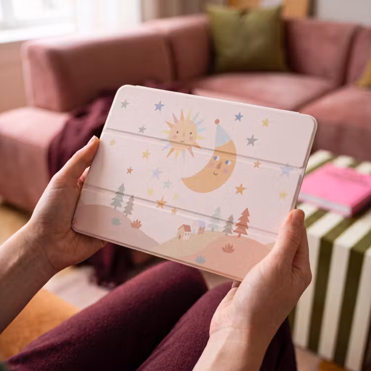 iPad hoes - Zon - Maan - Sterren - Kinderkamer - Pastel — 3