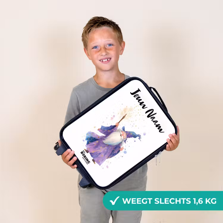 Kinderkoffers met naam - Oude tovenaar met staf — 3
