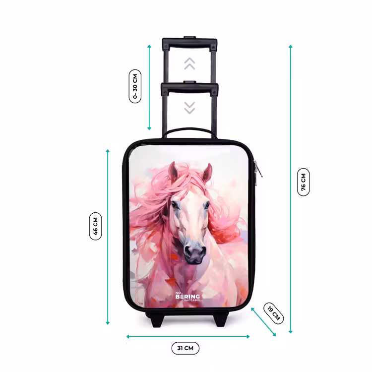 Kinderkoffer - Paard in roze pastel tinten — 7