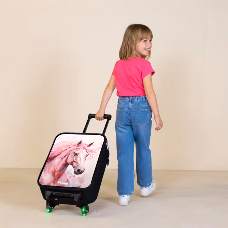 Kinderkoffer - Paard in roze pastelkleuren — 2