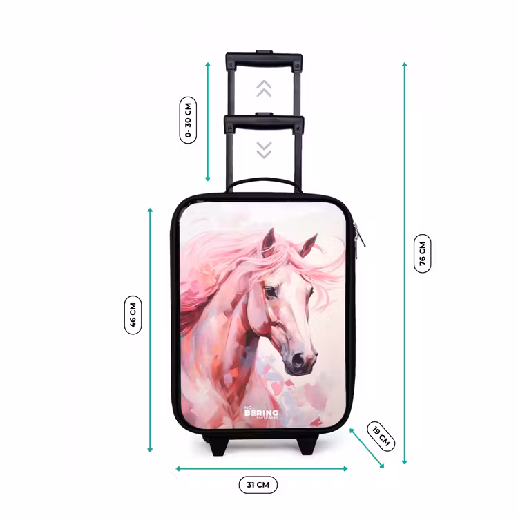 Kinderkoffer - Paard in roze pastelkleuren — 7