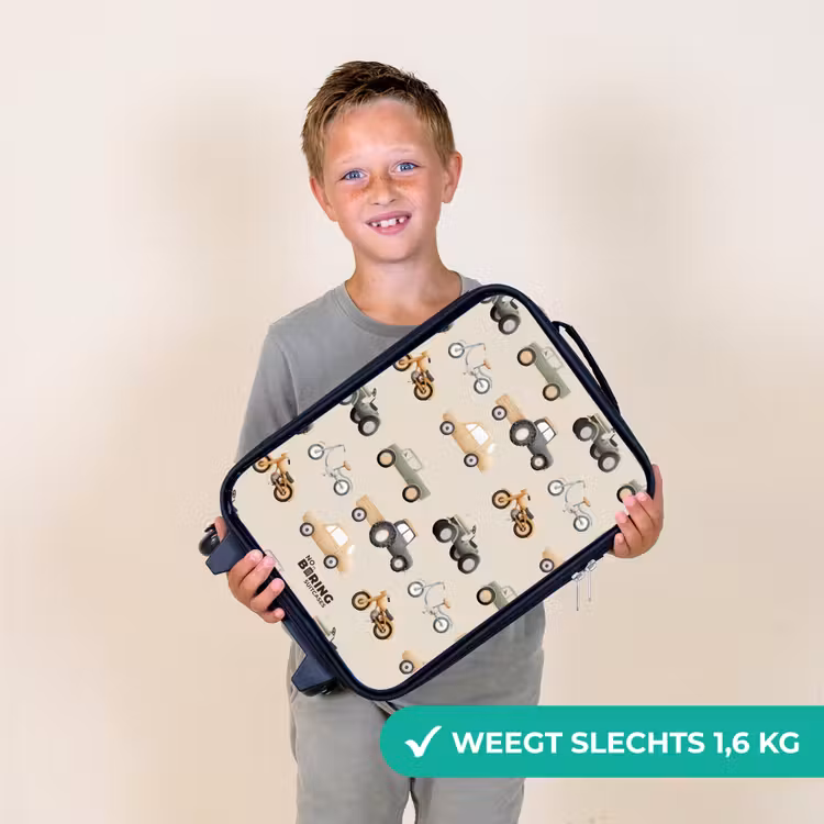 Kinderkoffer - Retro voertuigen patroon — 3