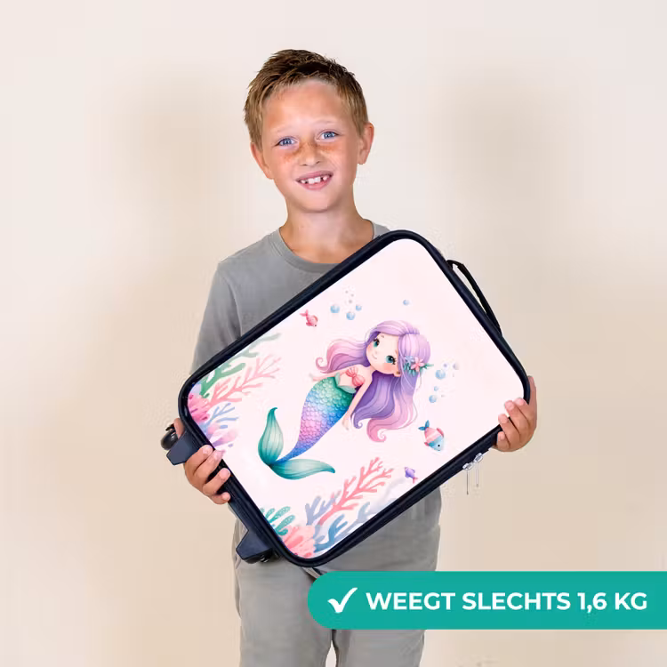 Kinderkoffer - Zeemeermin omringd door vissen en koraal — 3
