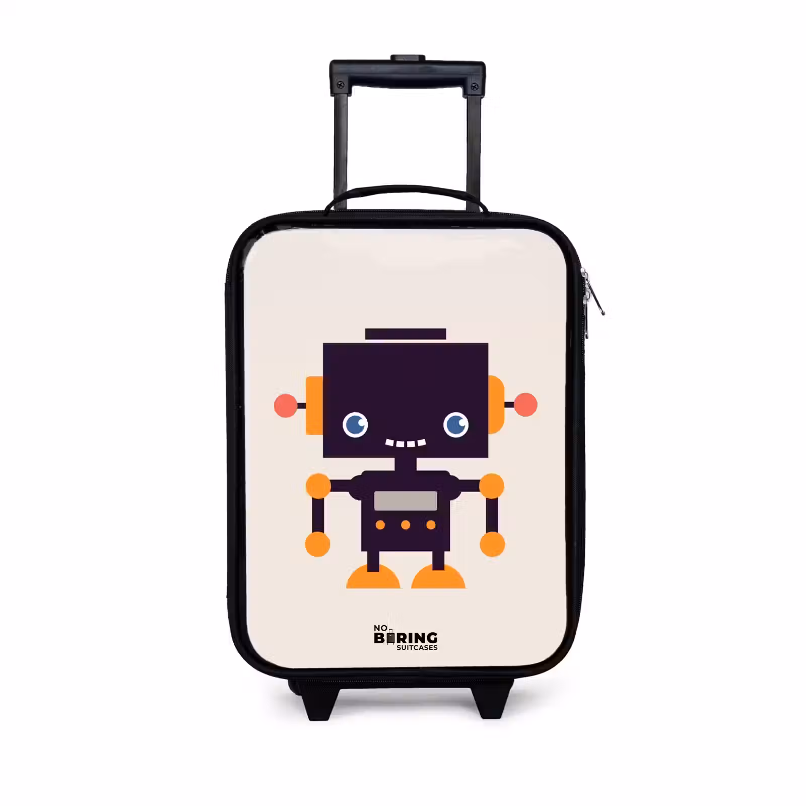 Kinderkoffer - Zwarte robot met oranje accenten — 1