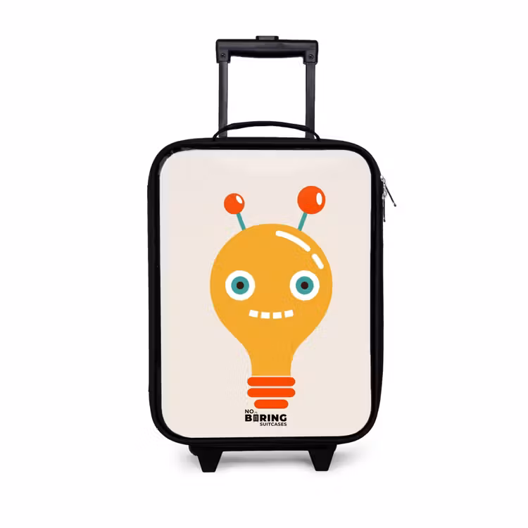 Kinderkoffer - Gloeilamp robot met grote ogen — 1