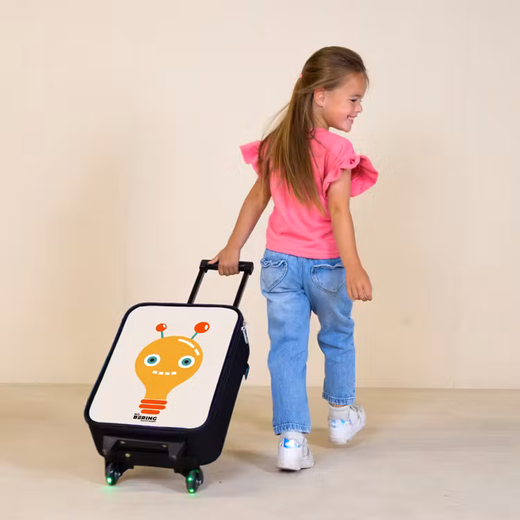 Kinderkoffer - Gloeilamp robot met grote ogen — 2