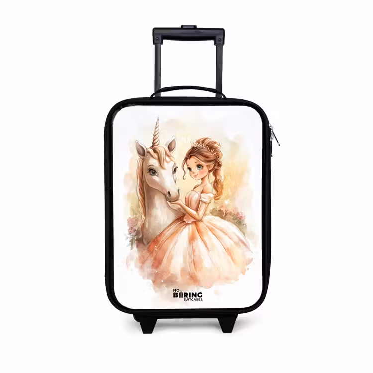 Kinderkoffer - Prinses in jurk met witte eenhoorn — 1