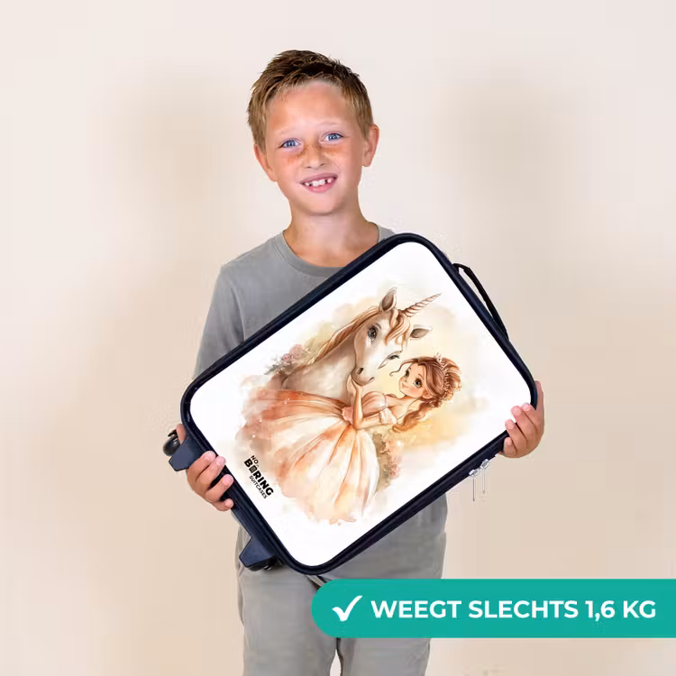 Kinderkoffer - Prinses in jurk met witte eenhoorn — 3