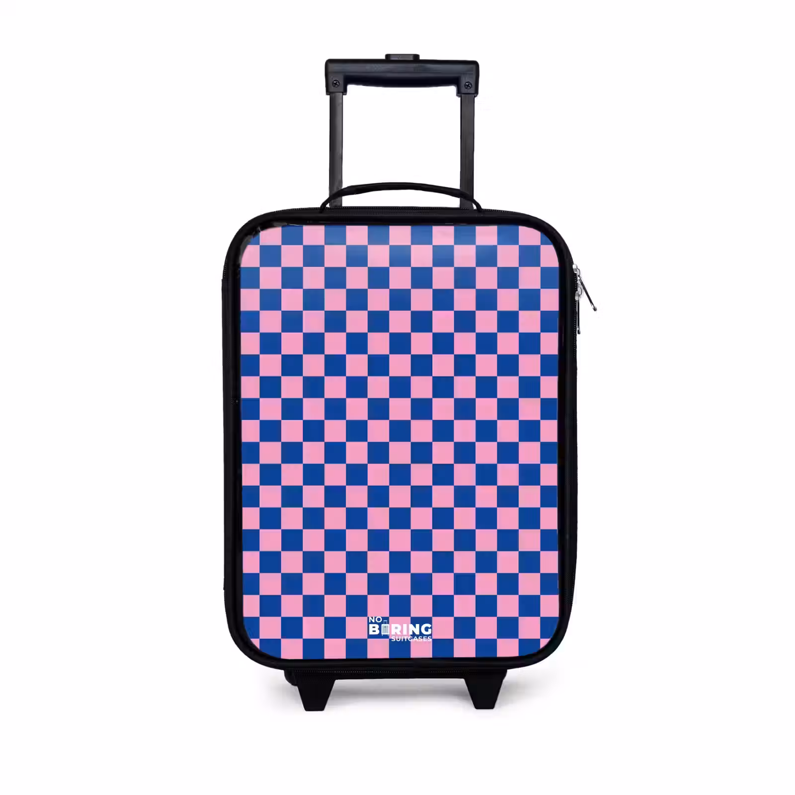 Kinderkoffers met naam - Blokjes - Blauw - Roze — 1