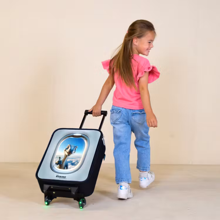 Kinderkoffer - Dino uit een vliegtuigraam — 2