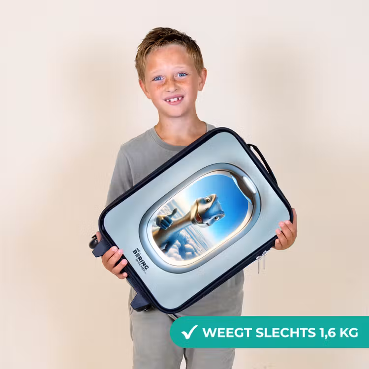 Kinderkoffer - Dino uit een vliegtuigraam — 3