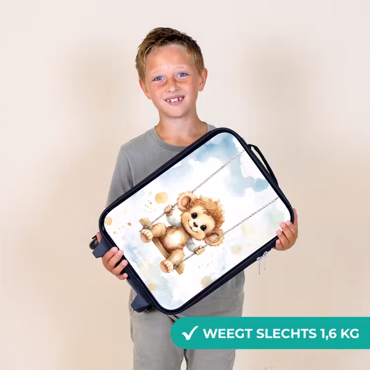 Kinderkoffer - Schommelend aapje van waterverf — 3