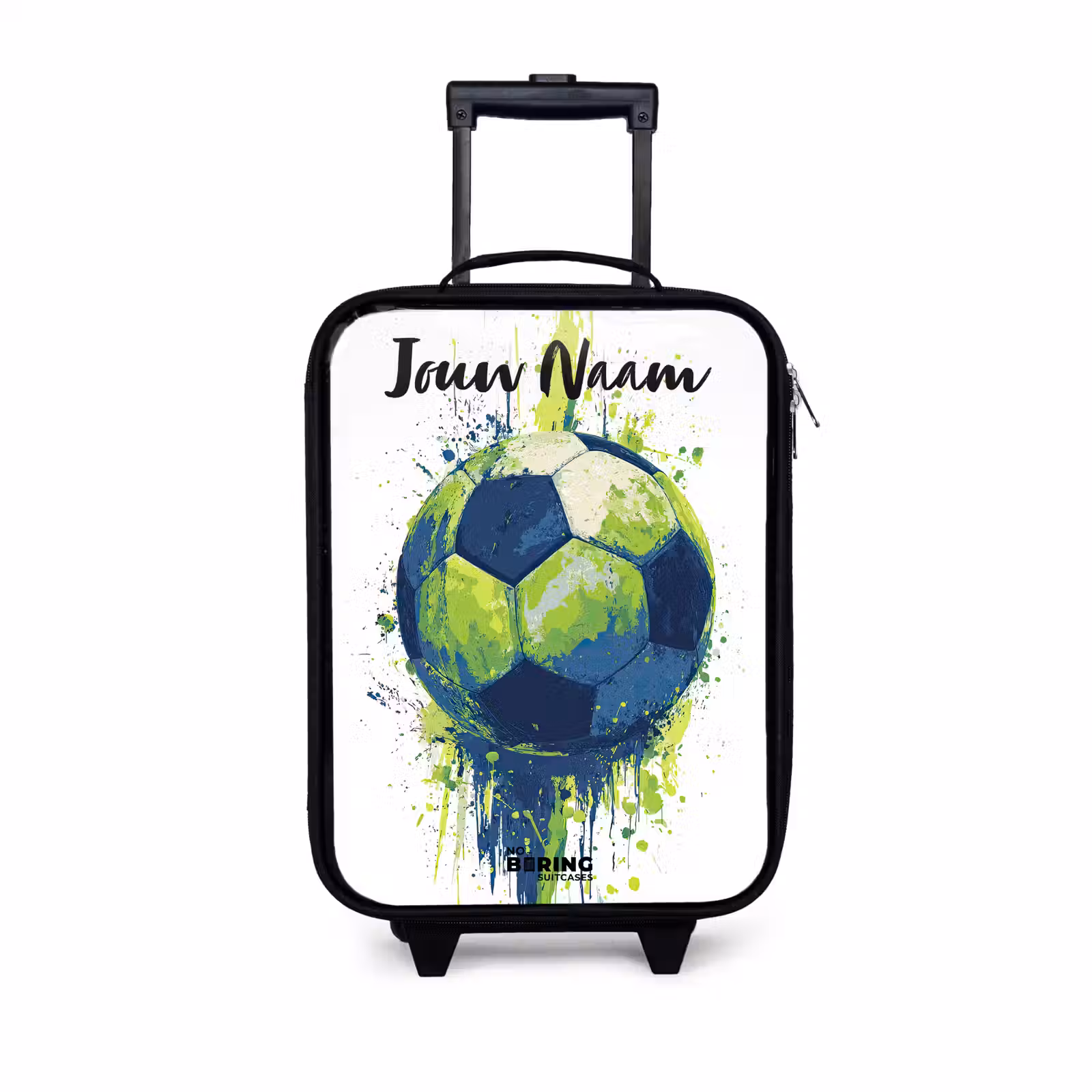 Kinderkoffers met naam - Voetbalvibes - Verf - Groen - Blauw — 1