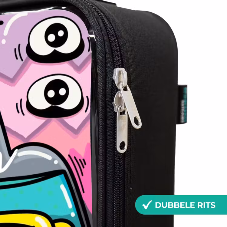 Kinderkoffer - Expressief en druk patroon met monsters — 6