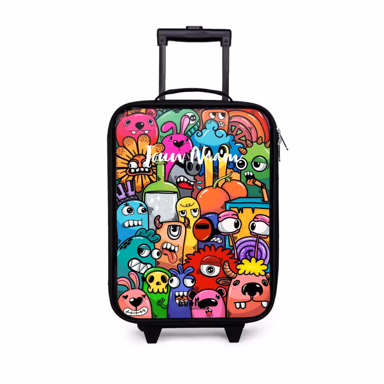 Kinderkoffer - Knallende gekleurde monsters — 1