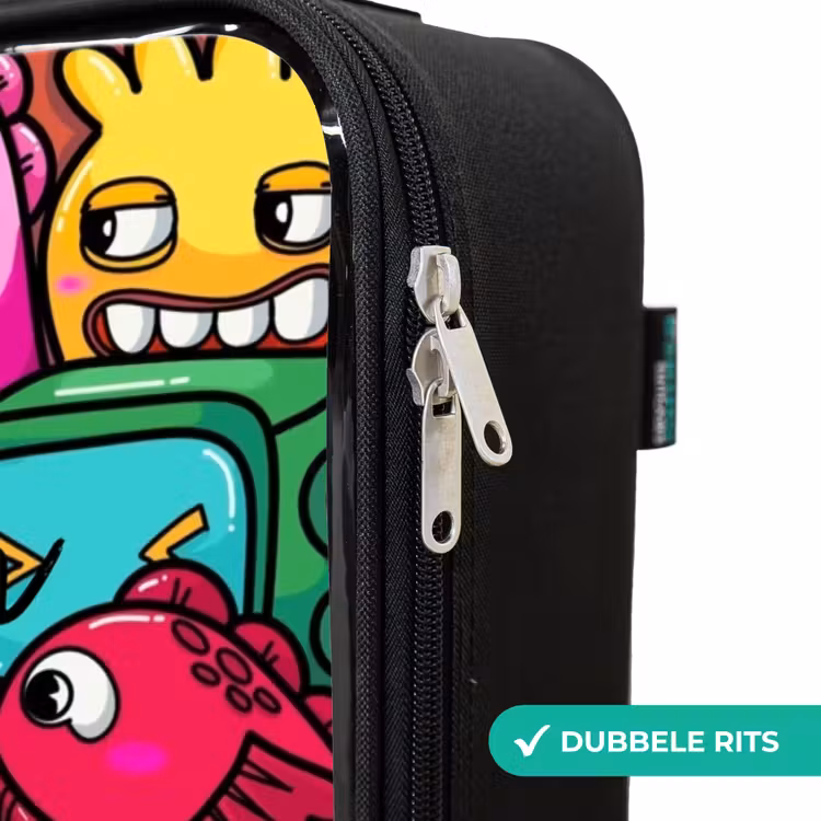 Kinderkoffer - Monsters, bloemen en ijsje patroon — 6