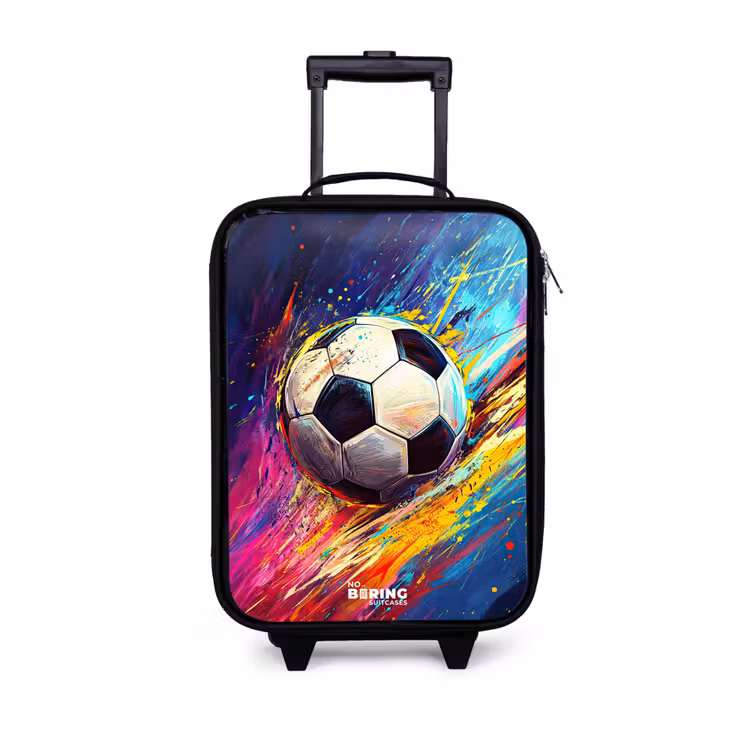 Kinderkoffers met naam - Neon - Voetbal - Kleurrijk — 1