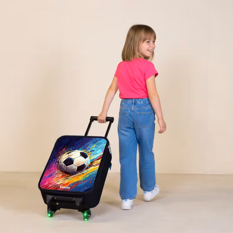 Kinderkoffers met naam - Neon - Voetbal - Kleurrijk — 2