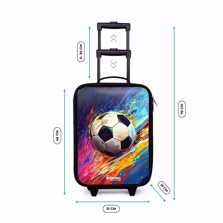 Kinderkoffers met naam - Neon - Voetbal - Kleurrijk — 7