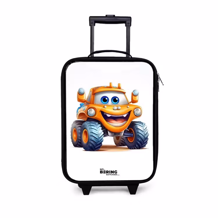 Kinderkoffer - Oranje monstertruck die lacht — 1