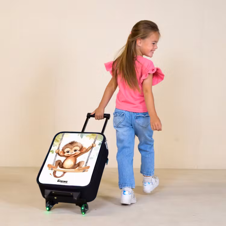 Kinderkoffer - Schommelende grote aap — 2