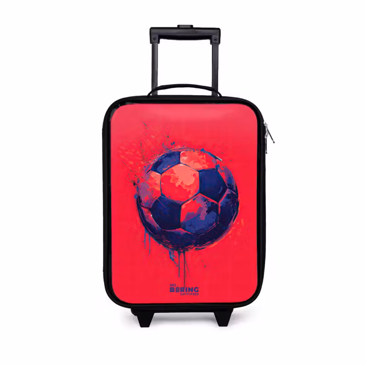 Kinderkoffers met naam - Voetbal - Verf - Blauw - Rood — 1
