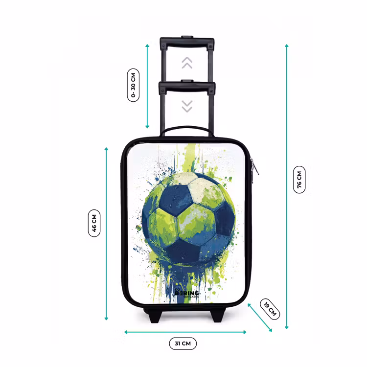 Kinderkoffers met naam - Voetbal - Verf - Groen - Blauw — 7