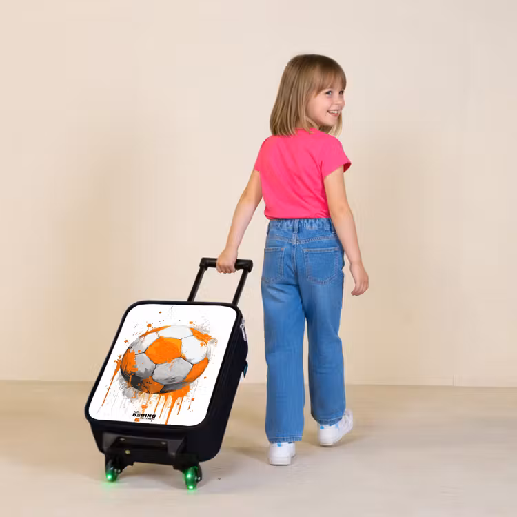 Kinderkoffers met naam - Voetbal - Verf - Oranje — 2