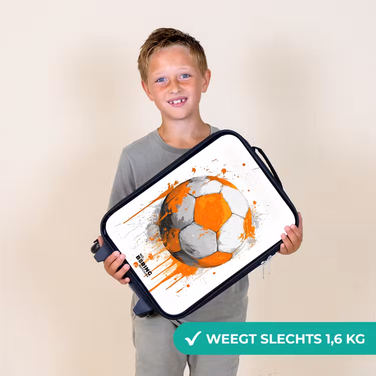 Kinderkoffers met naam - Voetbal - Verf - Oranje — 3
