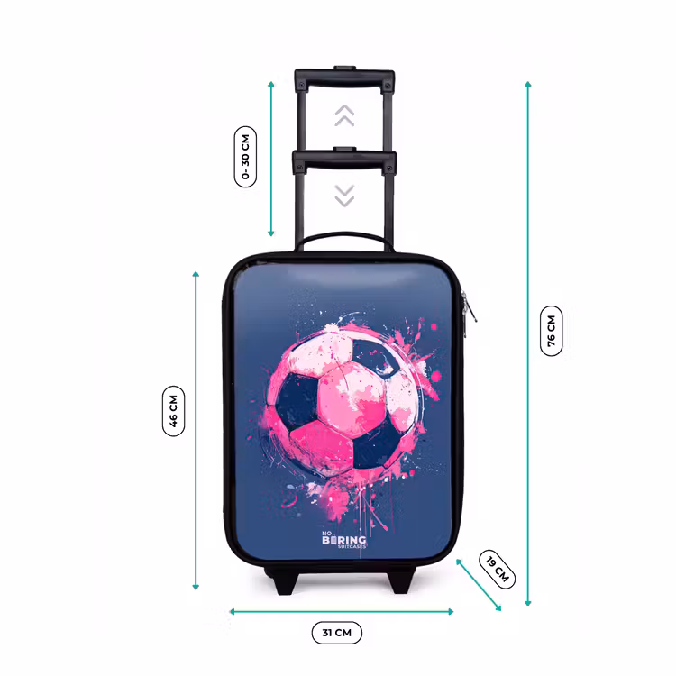Kinderkoffers met naam - Voetbal - Verf - Roze - Blauw — 7