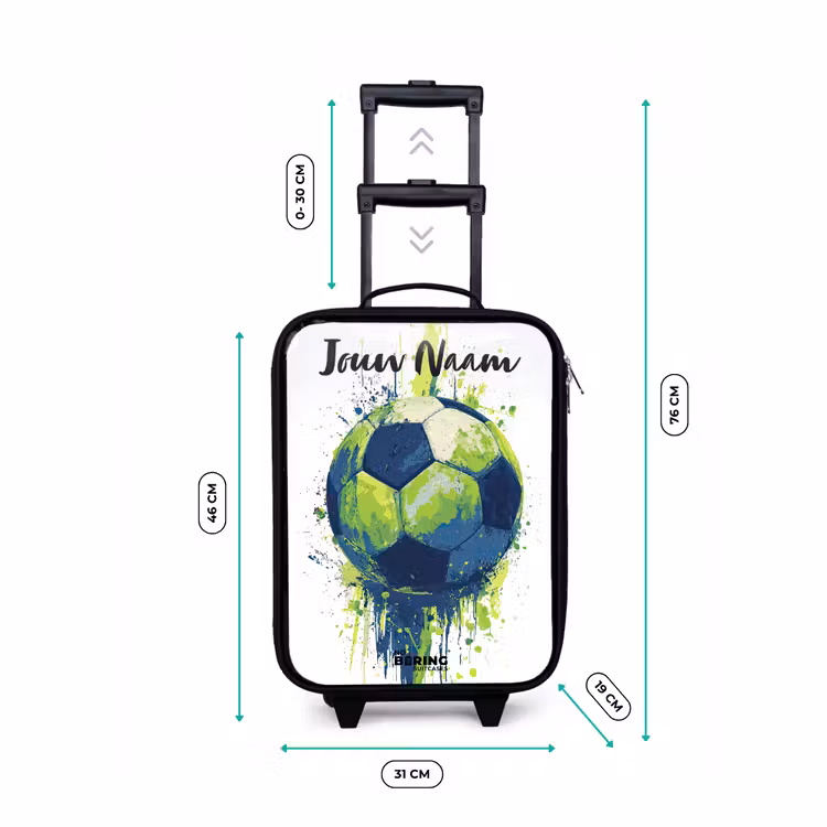 Kinderkoffers met naam - Voetbalvibes - Verf - Groen - Blauw — 7