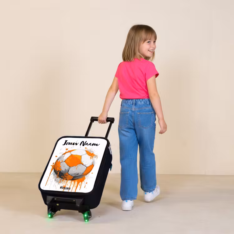 Kinderkoffers met naam - Voetbalvibes - Verf - Oranje — 2
