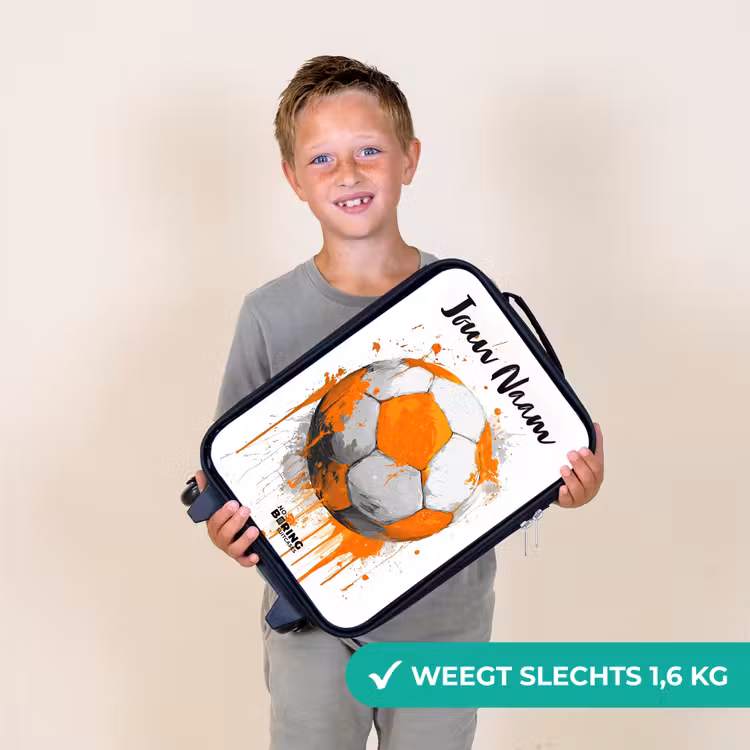 Kinderkoffers met naam - Voetbalvibes - Verf - Oranje — 3