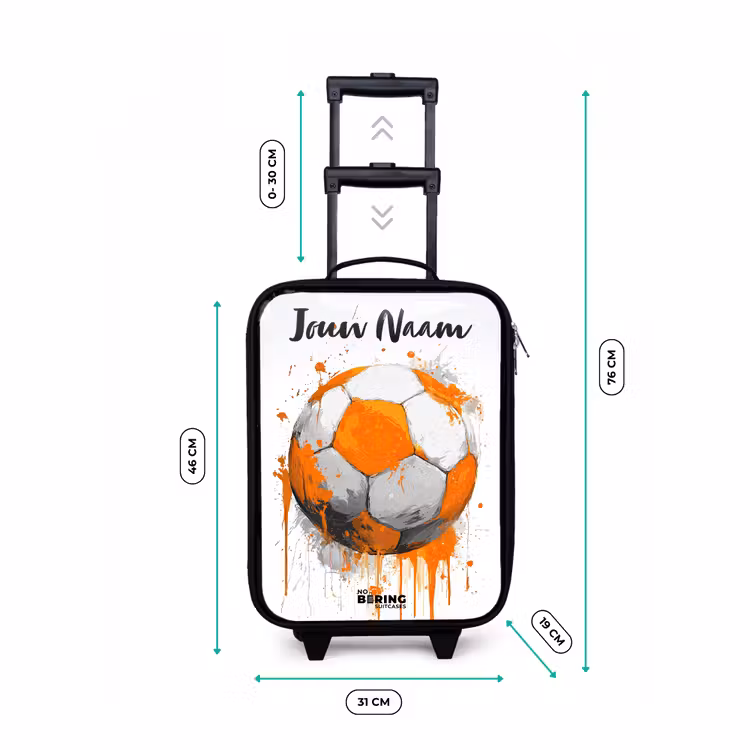 Kinderkoffers met naam - Voetbalvibes - Verf - Oranje — 7