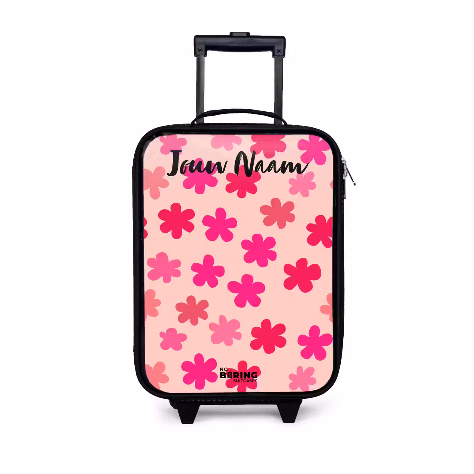 Kinderkoffers met naam - Bloemen - Patroon - Roze — 1