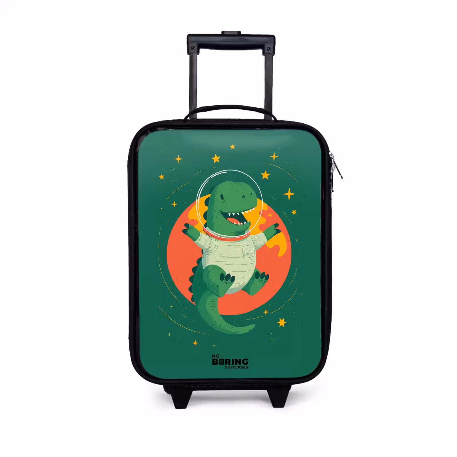 Kinderkoffers met naam - Dino - Planeet - Sterren - Groen — 1